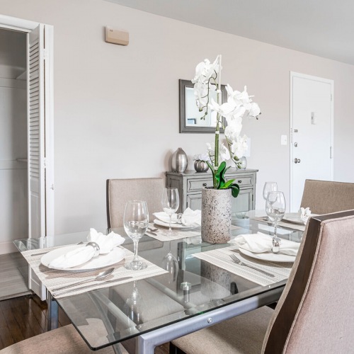 Dinette Area Well lit open spaced dining room